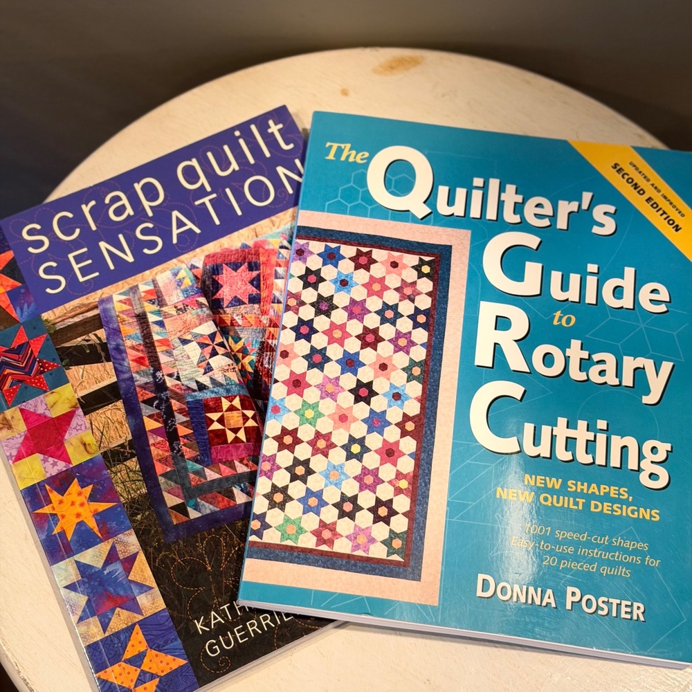 The Quilters Guide to Rotary Cutting 2nd Ed. and Scrap Quilt Sensation Books Lot